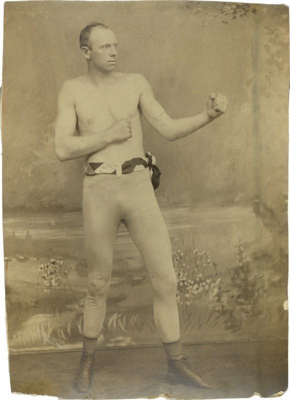 Jim Jacobs Collection - Large 19th Century Photograph of Robert Fitzsimmons