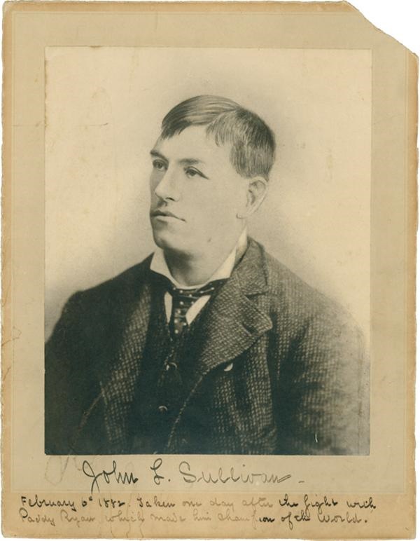 Jim Jacobs Collection - 1882  John L. Sullivan Mounted Photgraph