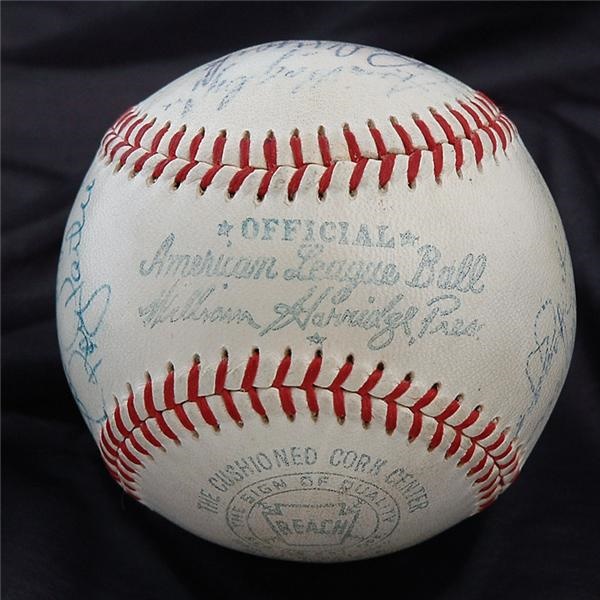 Baseball Autographs - 1946 American League Champion Boston Red Sox Team Signed Baseball with Speaker