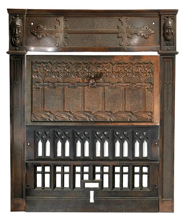 Honus Wagner - Bronze Fireplace Mantel and Fixtures From Honus Wagner's House (4 pieces)