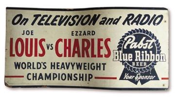 - Joe Louis vs. Ezzard Charles Boxing Sign (30x60")