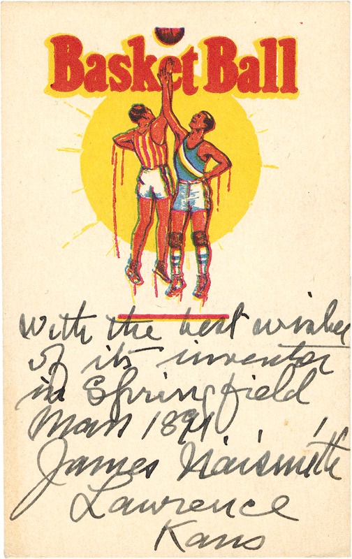 1939 Basketball Card Signed by James Naismith