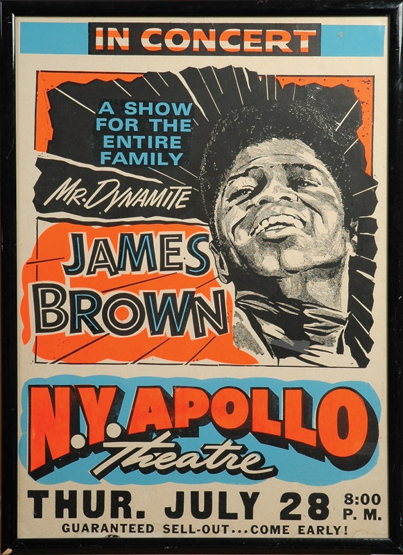 - 1966 James Brown In Concert at The Apollo Theatre Original Concert Poster