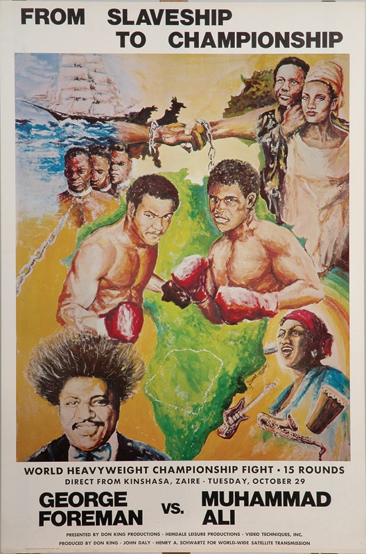 - Rare Slaveship Version of Muhammad Ali vs. George Foreman On Site Fight Poster