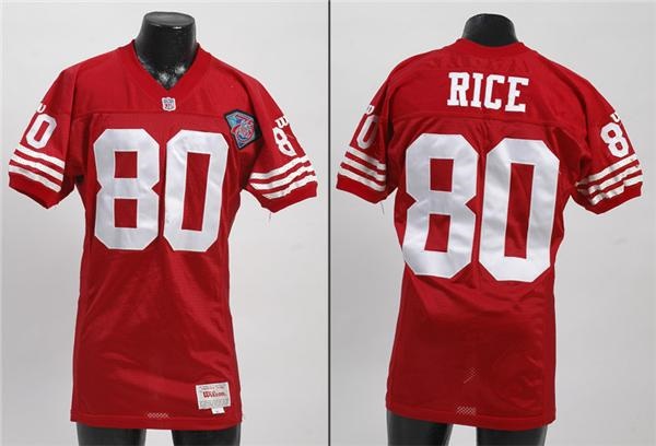 Football - 1995 Jerry Rice San Fransico 49er's Game Used Jersey