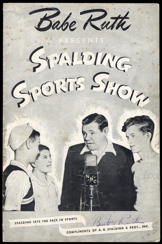 - Babe Ruth Signed Spalding Sports Show Comic Book