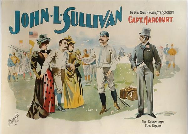 - John L. Sullivan Stone Litho Baseball Movie Poster