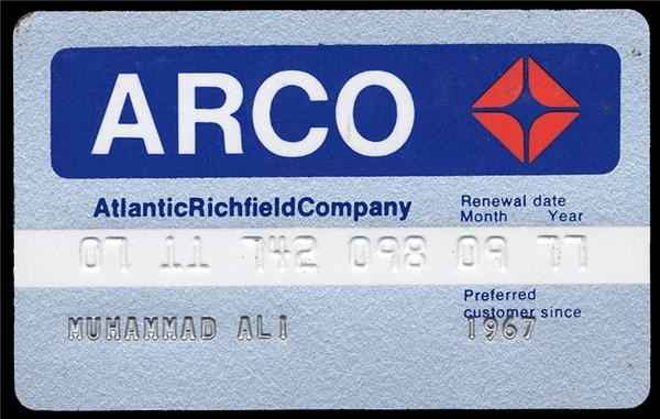 - 1976-77 Muhammad Ali Signed Arco Credit Card