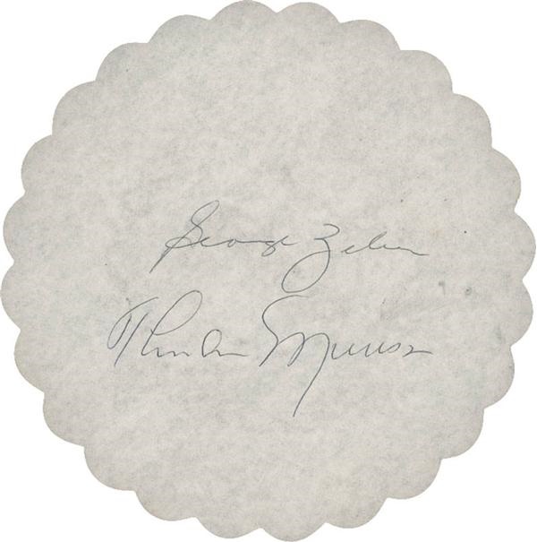 Baseball Autographs - Thurman Munson Signed Coaster