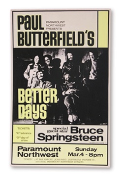 - 1973 Bruce Springsteen Cardboard Concert Poster (14x22")