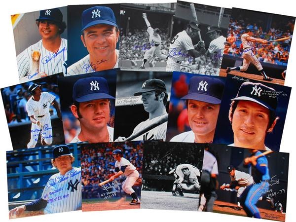 Baseball Autographs - Collection of Signed New York Yankes Photgraphs by Michael Grossbardt (32 different)