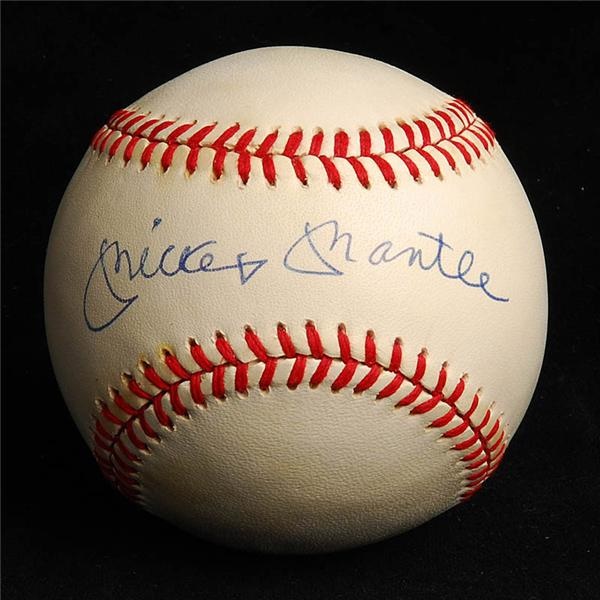 - Mickey Mantle Single Signed Baseball JSA