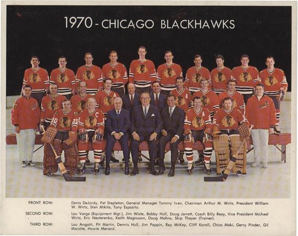 - 1970 Chicago Blackhawks Vintage Team Signed Photo