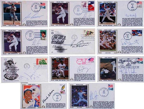 Baseball Autographs - Signed Gateway Cachet Postal Covers (11)