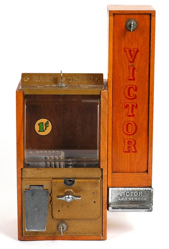 - 1950s Victor Trading Card Vending Machine