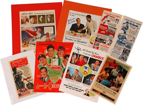 Baseball Autographs - Signed Baseball Advertisements with Ted Williams (8)