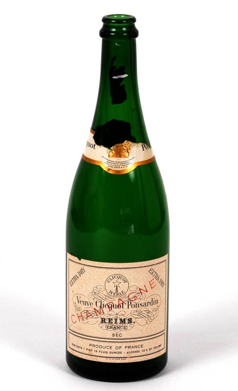 Ernie Davis - Cincinnati Reds Champagne Bottle Used During Celebration of 1976 World Series Victory with Reds LOA
