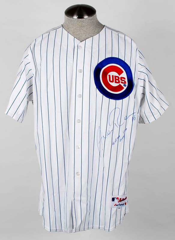 - 2004 Aramis Ramirez Autographed Chicago Cubs Game Used Home Jersey Garded A10