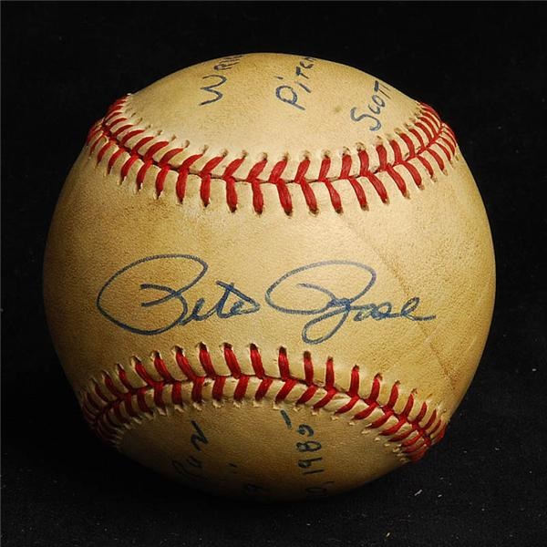 Baseball Autographs - Pete Rose Home Run #159 Inscribed Baseball
