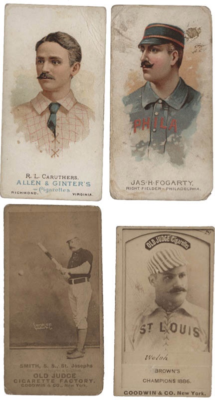 - 19th Century Old Judge and Allen and Ginter Baseball Tobacco Card Collection (4)