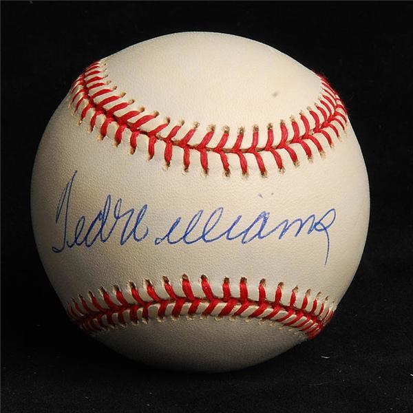 Baseball Autographs - Ted Williams Upper Deck Authencated Signed Baseball PSA