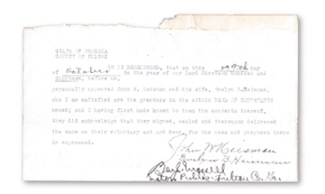 Football - 1918 John Heisman Signed Document