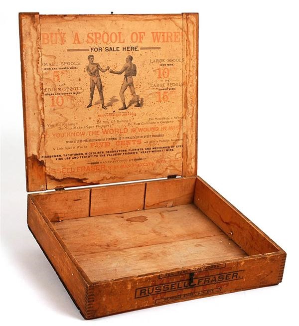 - 1890s Robert Fitzsimmons & James Corbett Boxing Advertising Box