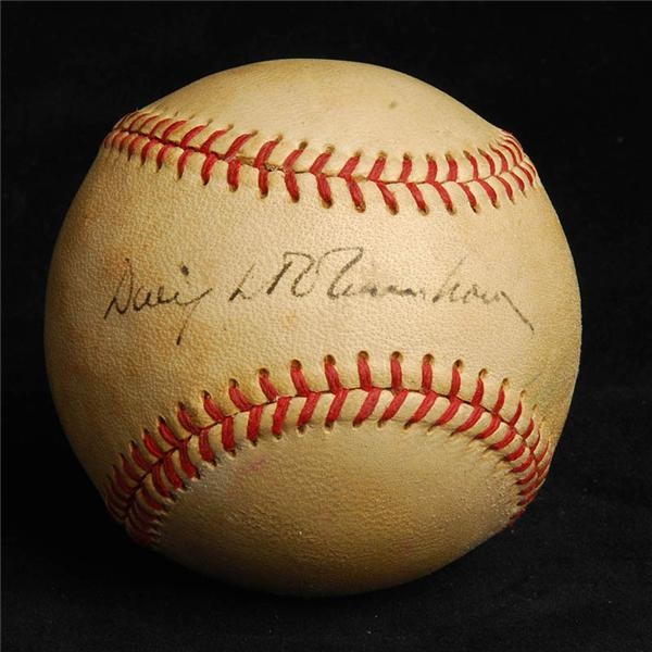 President Dwight D Eisenhower Signed Baseball