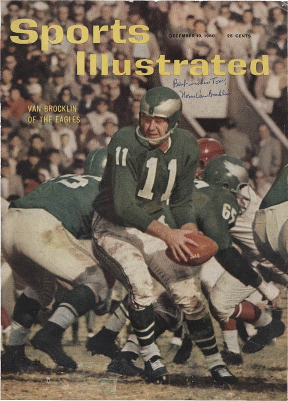 Football - Norm Van Brocklin Vintage Signed SI Magazine cover