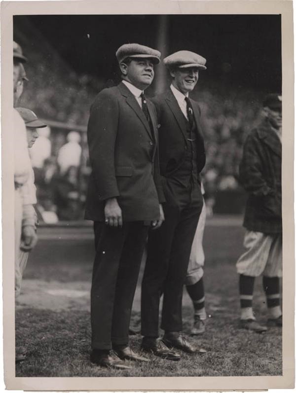 - 1922 Babe Ruth & Bob Meusel Yankees Wire Photo