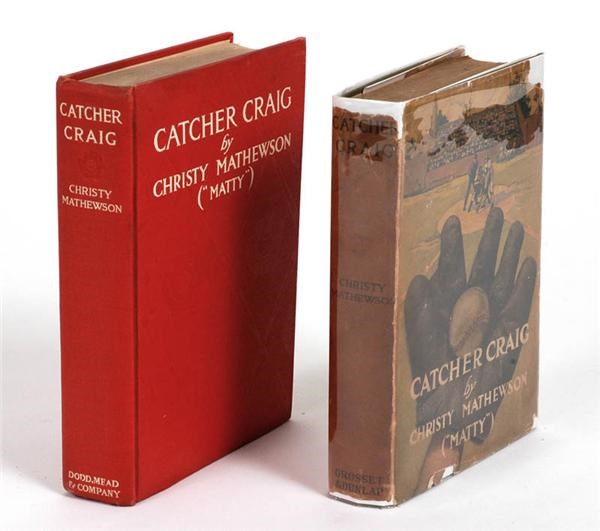 Ernie Davis - &quot;Catcher Craig&quot; Hardcover Books by Christy Mathewson (2)