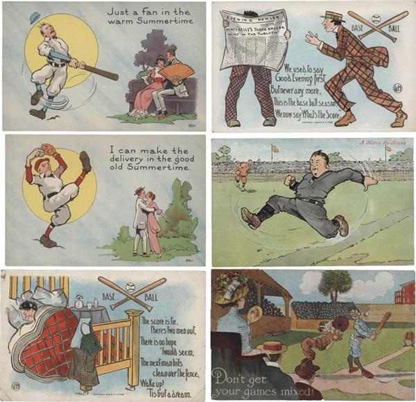 Ernie Davis - (7) Pre-1920 Baseball Postcard Series with (47) cards.