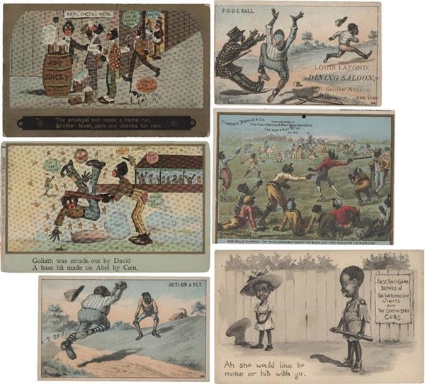 Ernie Davis - (22) 1880s-1910s Negro Baseball Trade Cards and Postcards