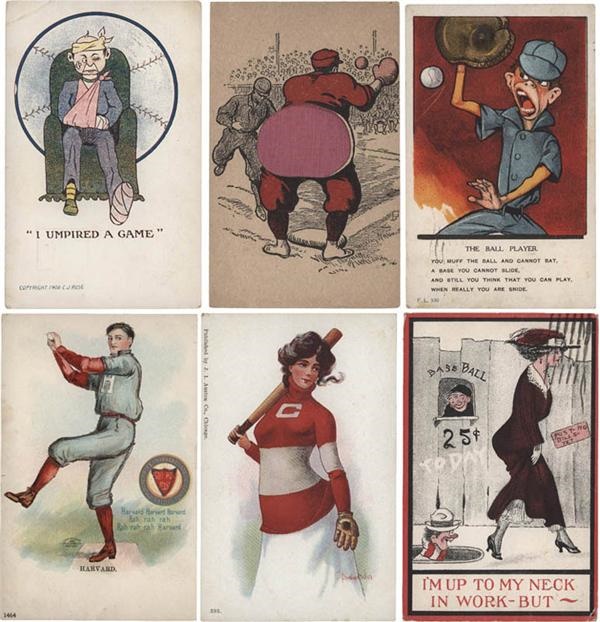 - (161) Pre-1920 Baseball Illustrated postcards