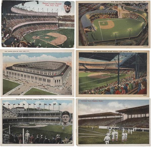 Ernie Davis - (67) 1905-1970s Baseball Stadium Postcard Collection.