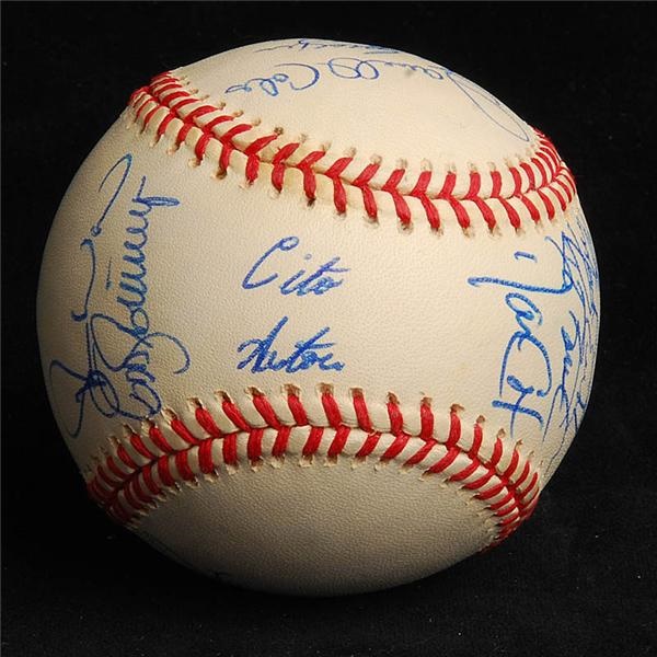Baseball Autographs - 1993 Toronto Blue Jays Team Signed Baseball WORLD CHAMPS