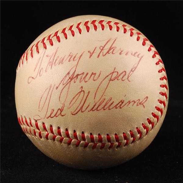 Ted Williams Vintage Single Signed Harridge Baseball