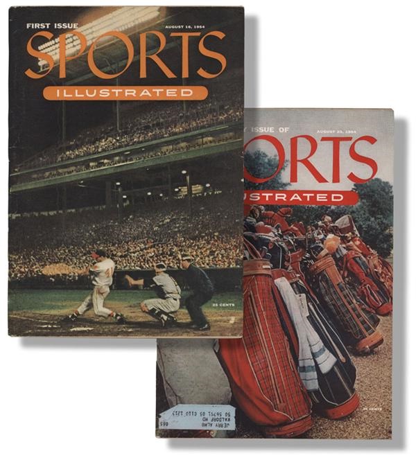 - Sports Illustrated Magazines Issues #1 and #2 with Baseball Card Inserts