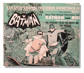 1966 Batman Soundtrack Album Advertising Sign (12x12")