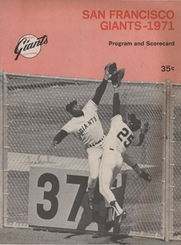 Ernie Davis - Scarce 1971 San Francisco Giants NLCS Baseball Program