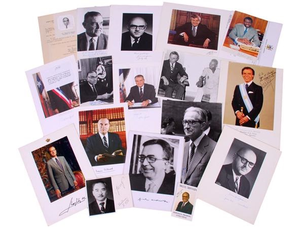 Rock And Pop Culture - 1970s World Presidents/Prime Ministers Signed Photographs (120+)
