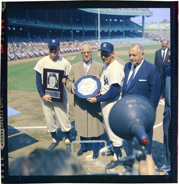 - 1957 Mickey Mantle MVP Tony Kubek ROY Original Color Negative