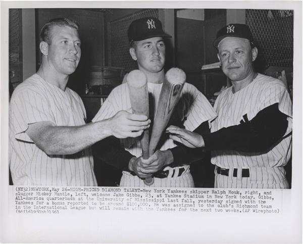 - Mickey Mantle Yankees Wire Photo (1961)