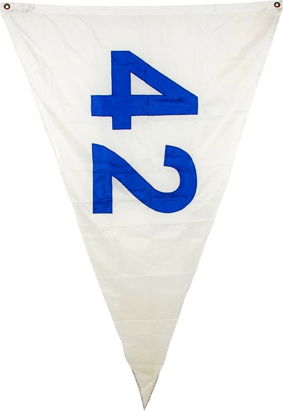 Ernie Davis - Jackie Robinson Retired Number "42" That Hung In Old Busch Stadium
