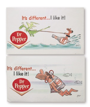 1963 Dr. Pepper Johnny Hart Posters (2)