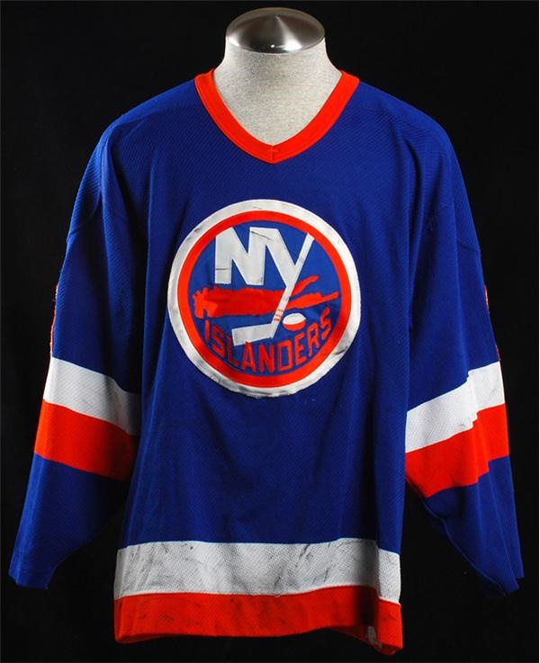 Hockey Equipment - 1987-88 Alan Kerr New York Islanders Game Worn Jersey