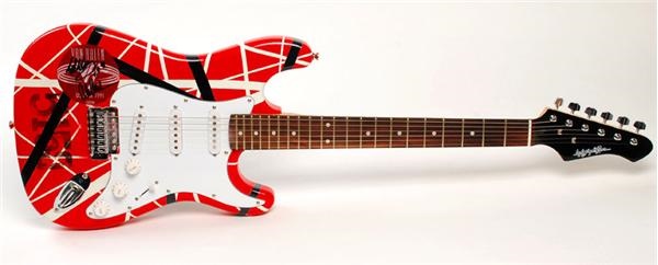 Rock And Pop Culture - Eddie &amp; Alex Van Halen signed 5150 Style Electric Guitar