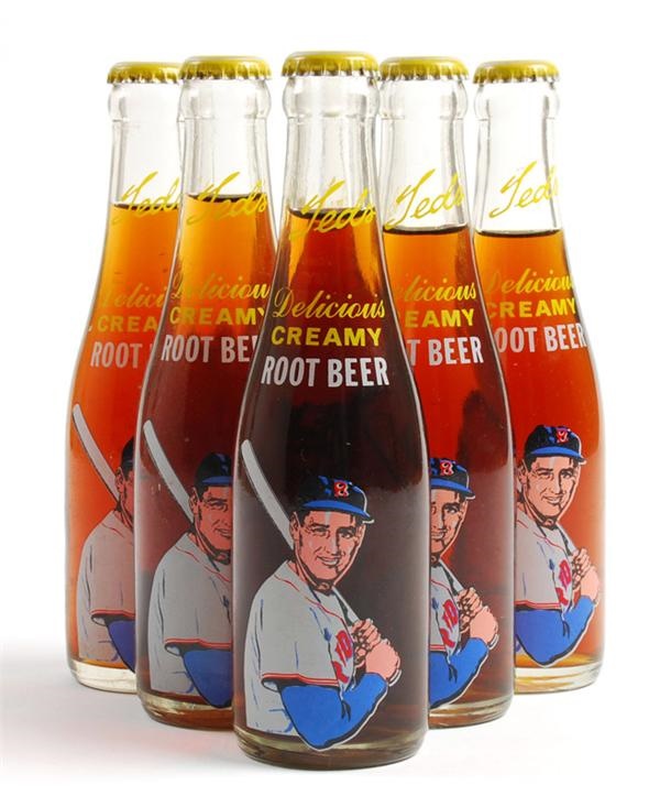 Ernie Davis - Ted Williams Creamy Root Beer Bottles (6)