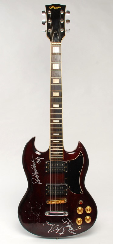 Rock And Pop Culture - Judas Priest Multi Signed Vintage Memphis Electric Fender-Style Guitar