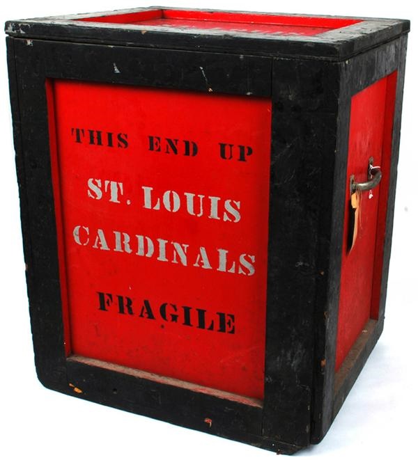 St. Louis Cardinals - Vintage St. Louis Cardinals Wood Shipping Box From Busch Stadium